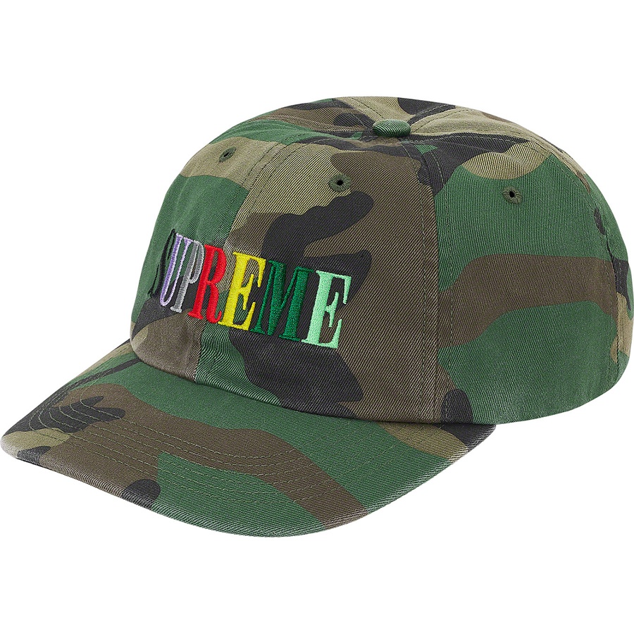 Supreme Multi Color Logo 6-Panel Woodland Camo