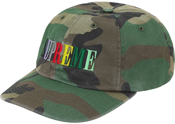 Supreme Multi Color Logo 6-Panel Woodland Camo Buy Supreme Multi Color Logo 6-Panel Woodland Camo