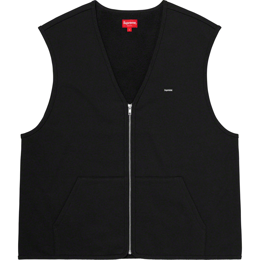 Supreme Zip Up Sweat Vest Black - Novelship