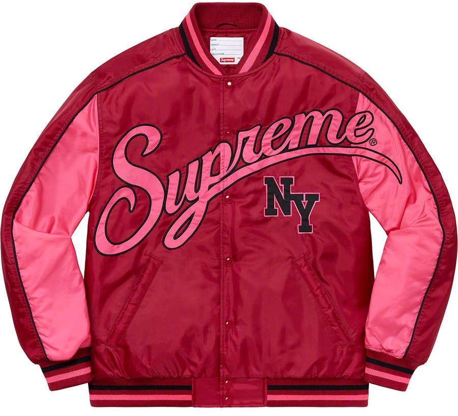 supreme-contrast-script-varsity-jacket-red