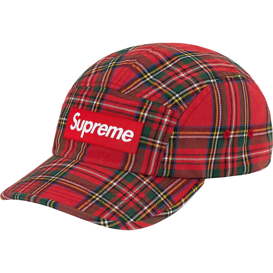 Supreme Washed Chino Twill Camp Cap (FW20) Red Tartan - Novelship