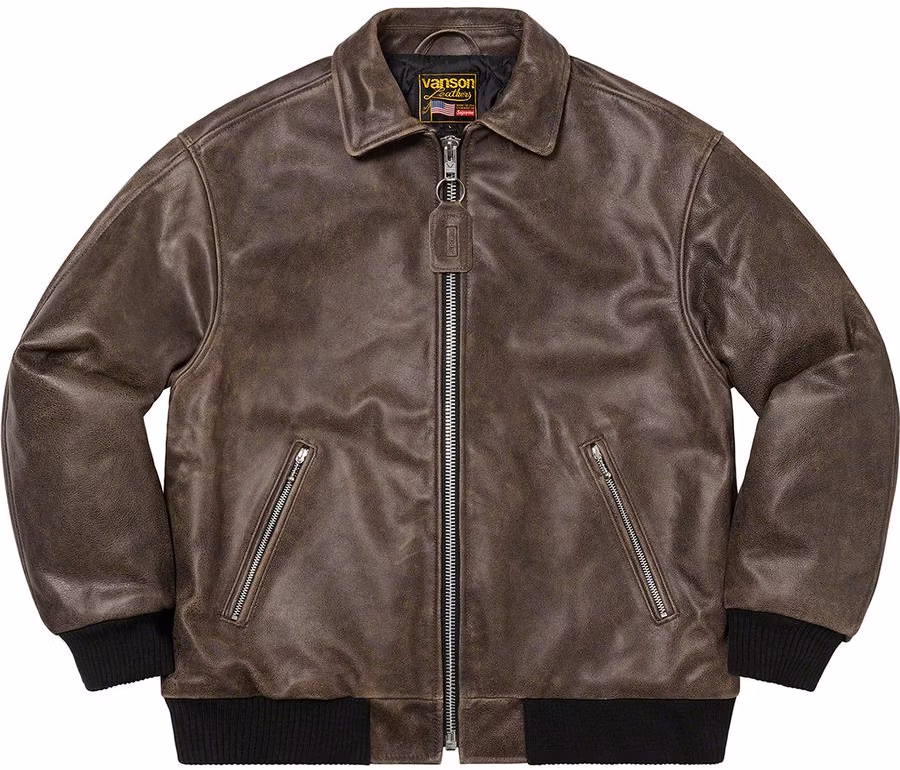supreme-vanson-leathers-worn-leather-jacket-brown