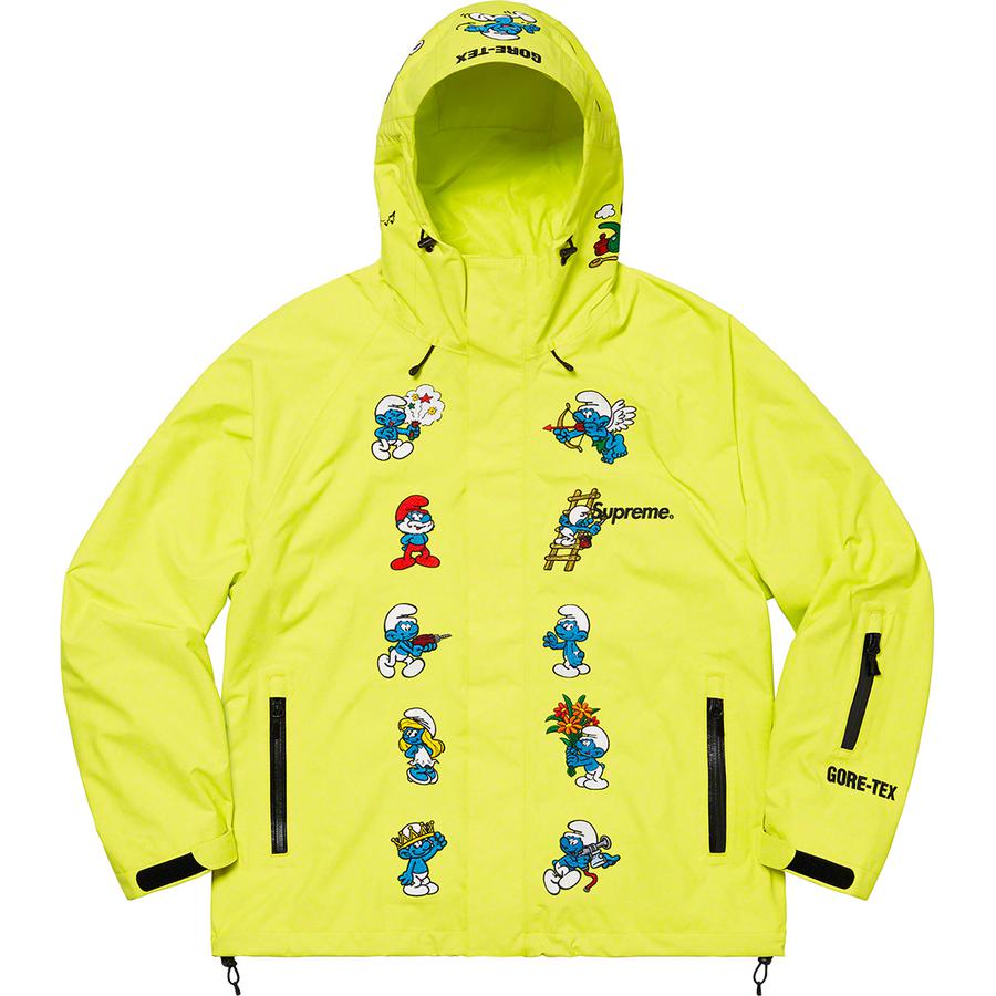 Supreme x Smurfs Gore‑Tex Shell Jacket Bright Yellow - Novelship