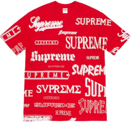 Supreme Kaos Merah Multi Logo Buy Supreme Kaos Merah Multi Logo