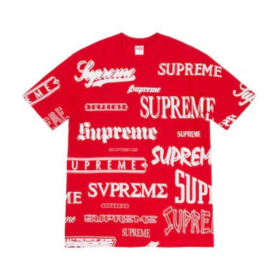 Supreme Multi Logo Tee Red
