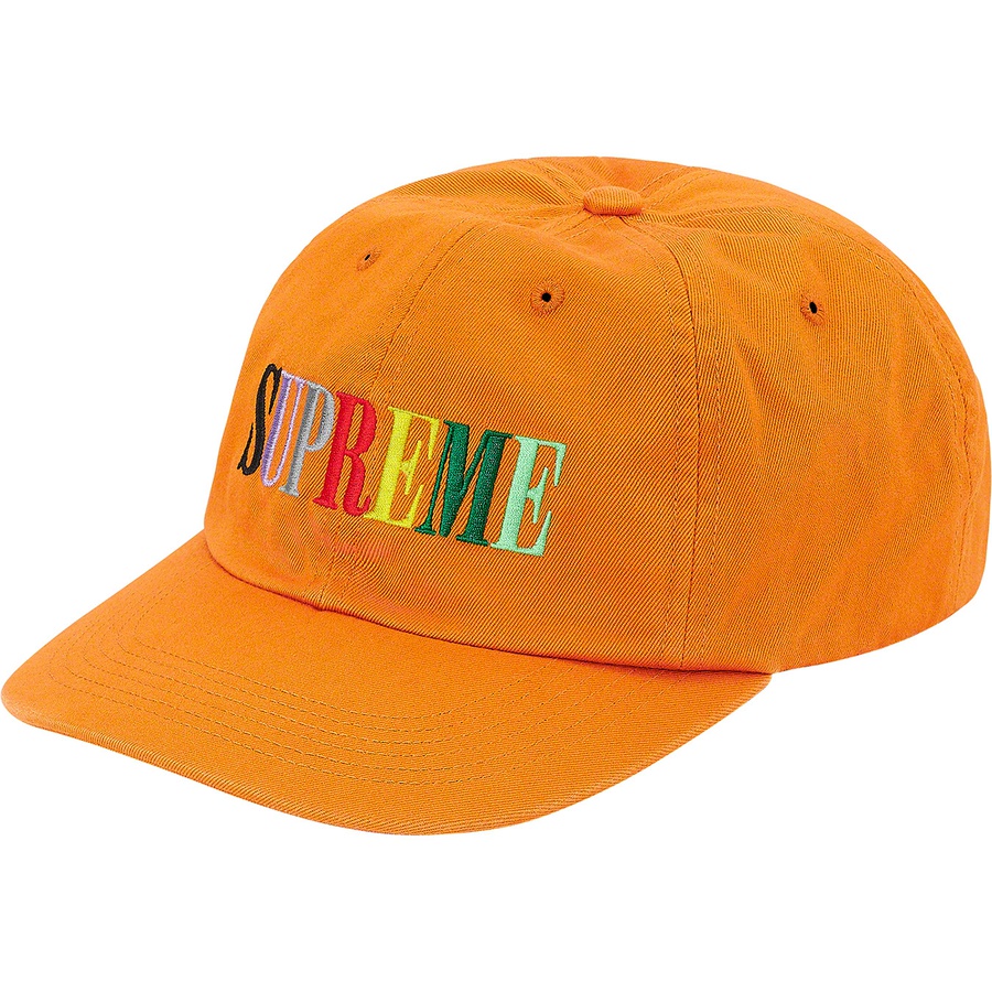 Supreme Multi Color Logo 6‑Panel Mustard - Novelship