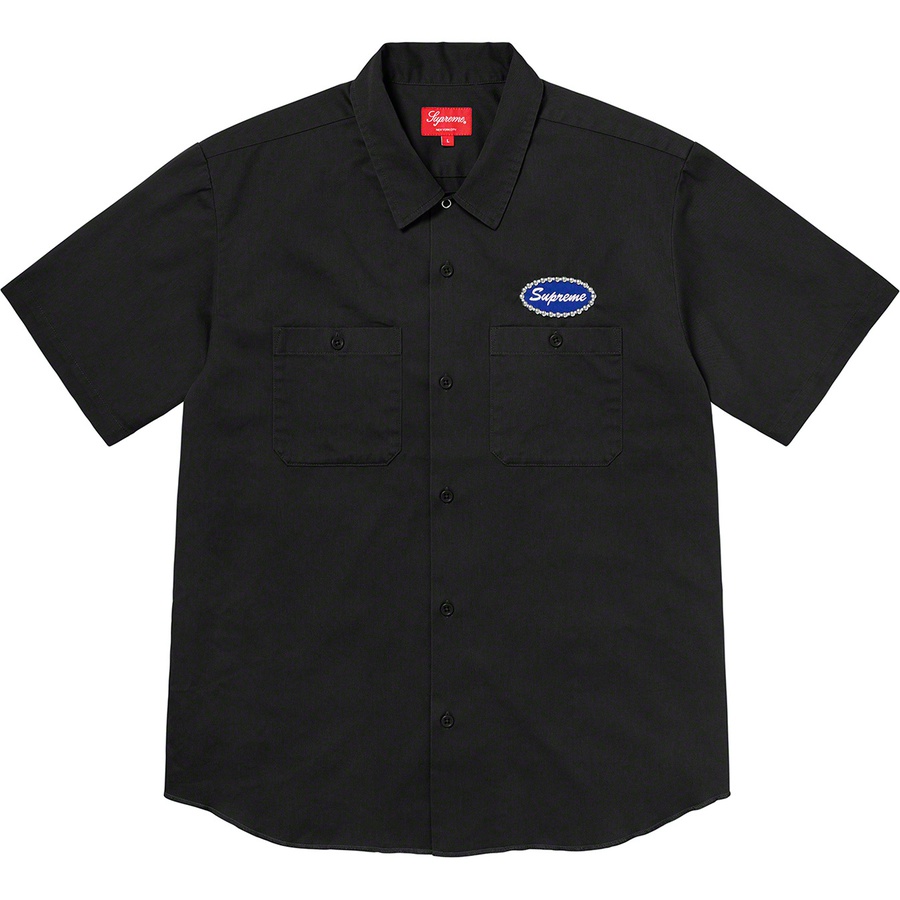 Supreme Studded Patch S/S Work Shirt Black - Novelship