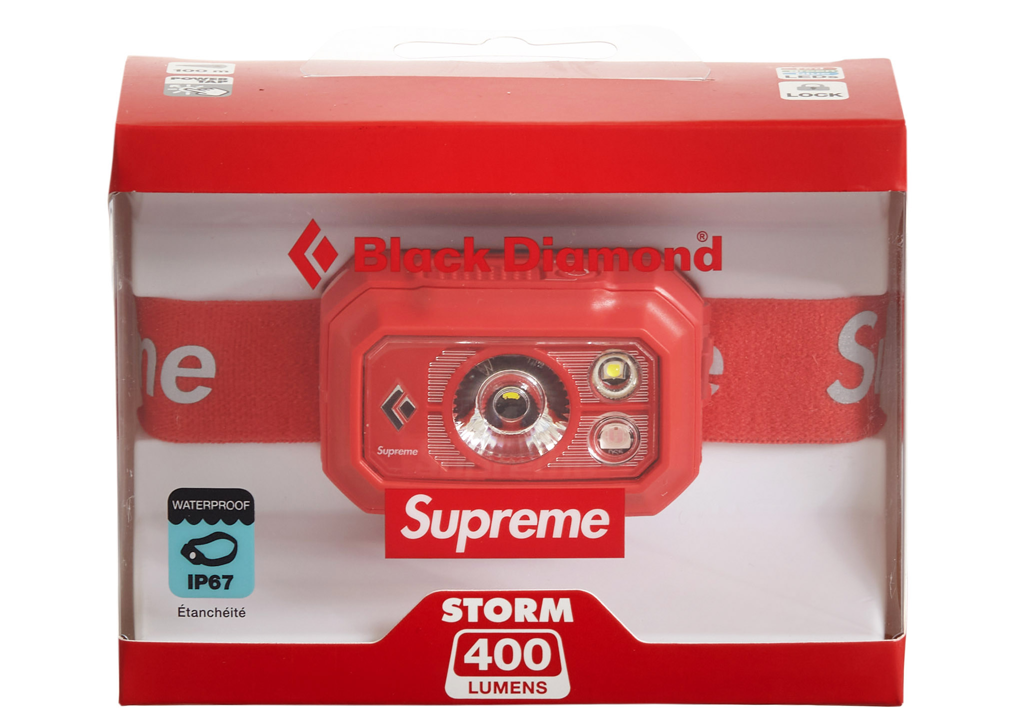 Supreme Black Diamond Storm 400 Headlamp Red - Novelship