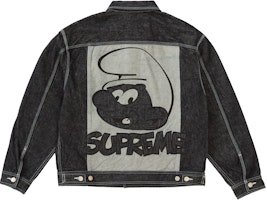 Supreme x Smurfs Denim Trucker Jacket Black Supreme x Smurfs Denim Trucker Jacket Black