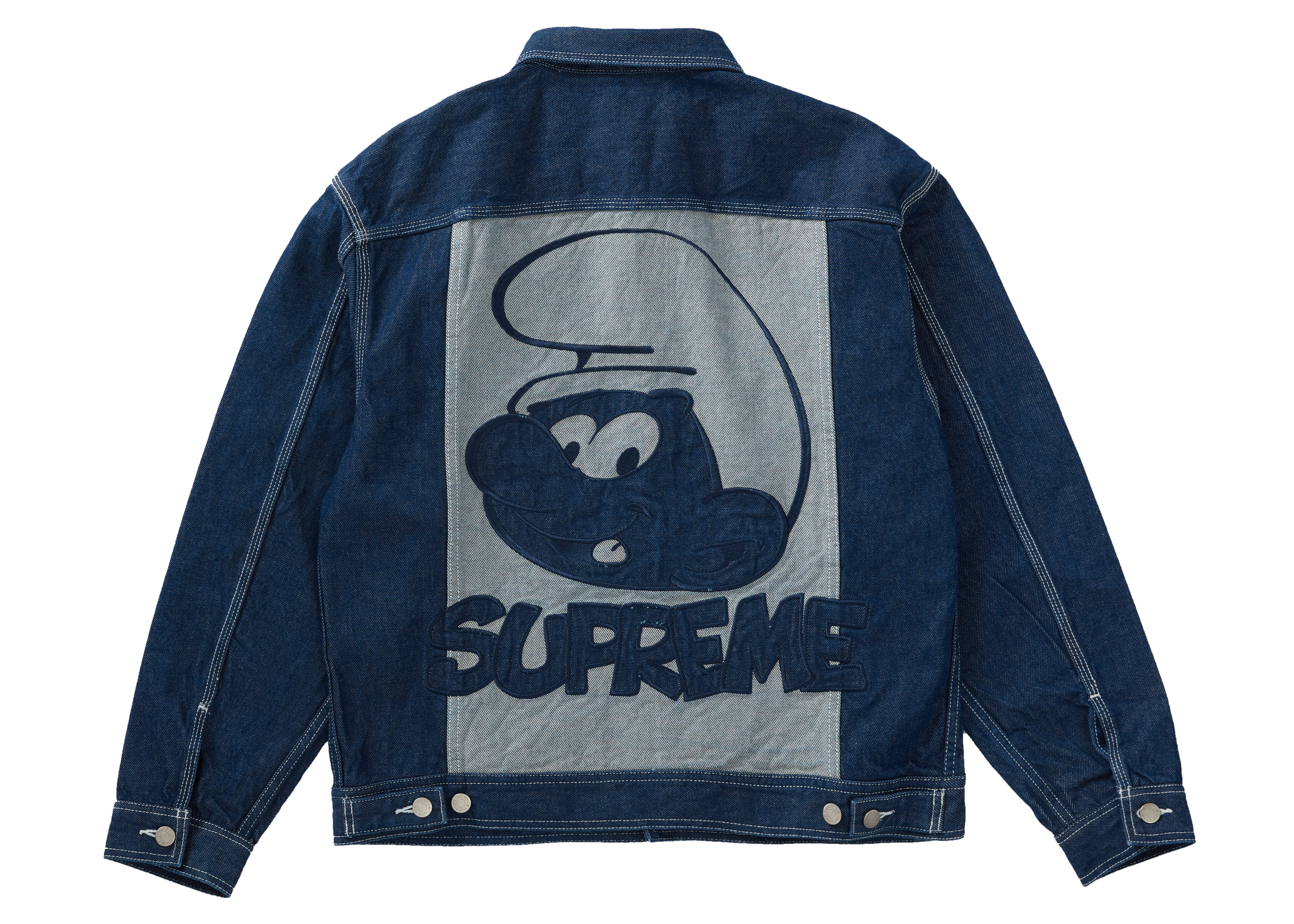 Supreme x Smurfs Denim Trucker Jacket Blue - Novelship