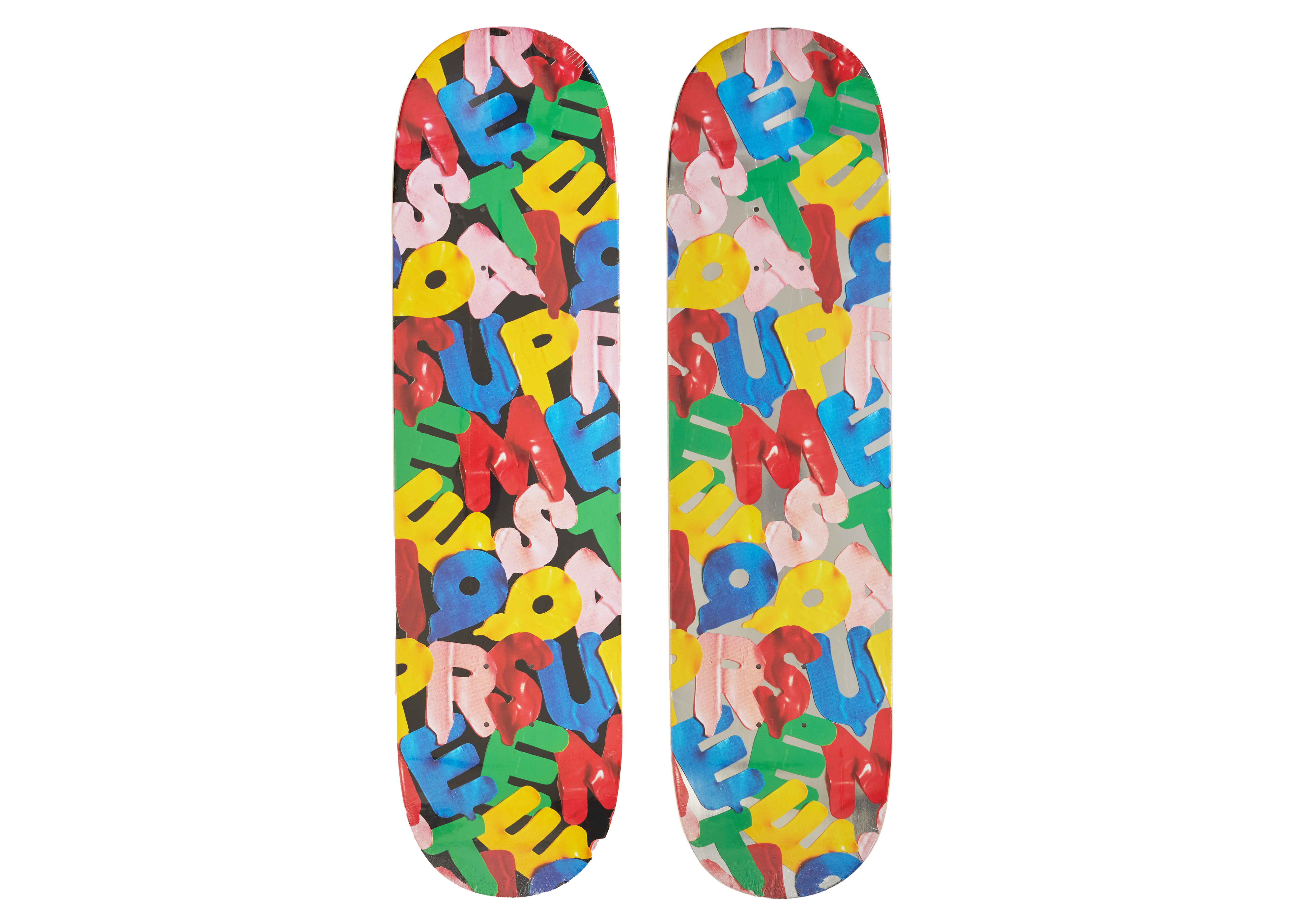 Supreme Balloons Skateboard Deck Black/Silver Set