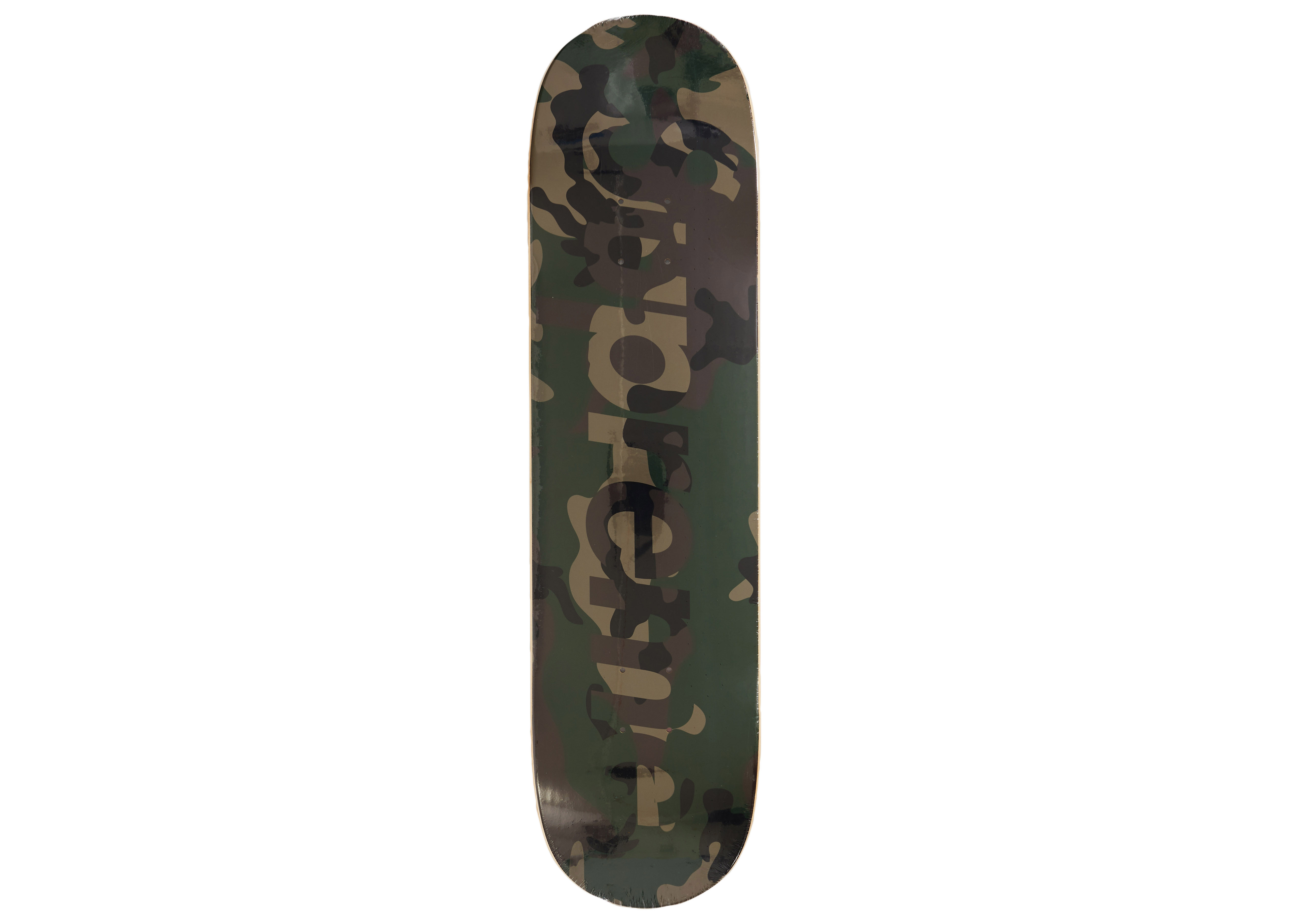 Supreme Camo Logo Skateboard Deck Woodland Camo