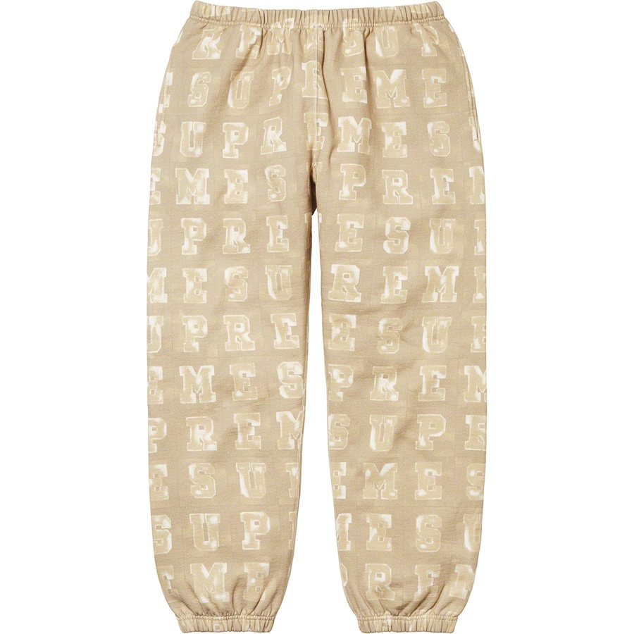 Supreme Blocks Sweatpant Tan - Novelship