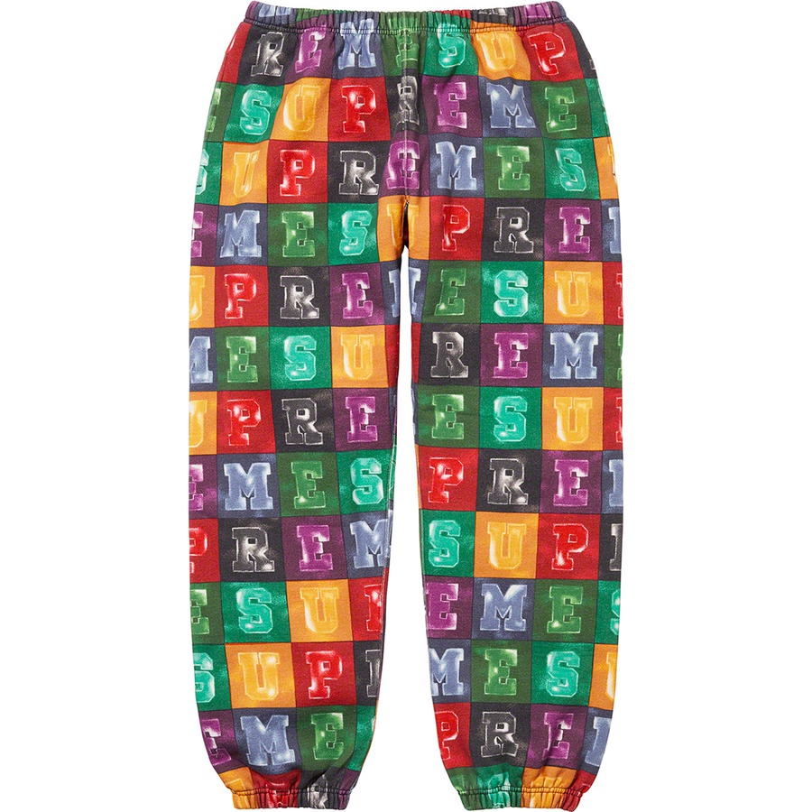 Supreme blocks sweatpants new arrivals