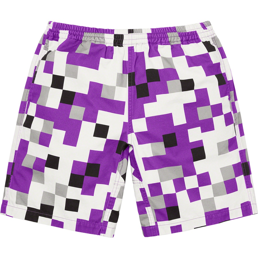 supreme military twill short purple camo