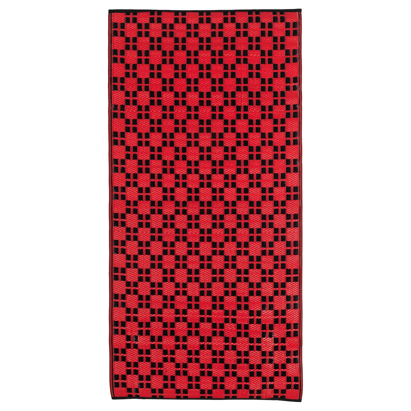 IKEA SAMMANKOPPLA Rug Flatwoven Red/Black