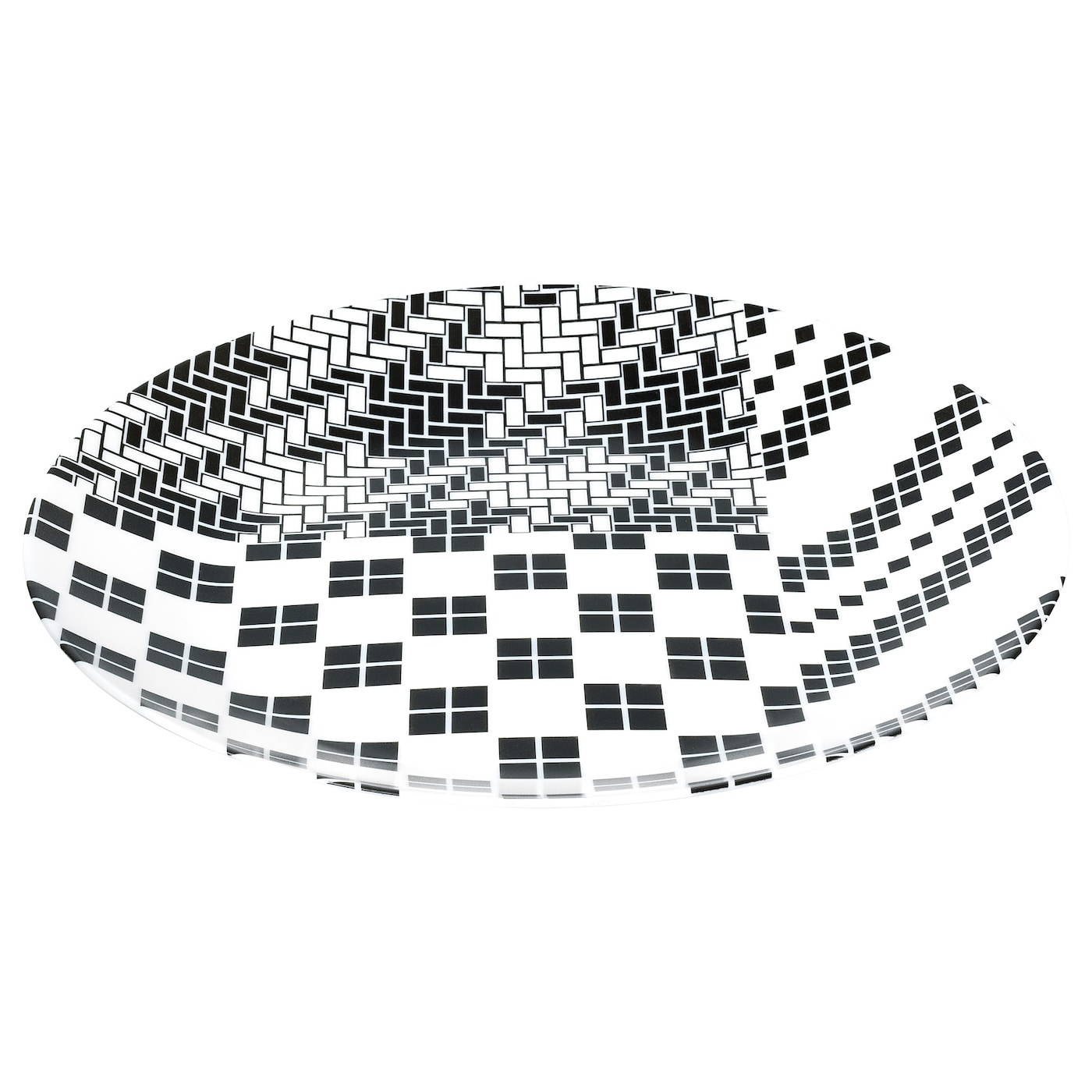 Buy Plato IKEA SAMMANKOPPLA Blanco/Negro (10 pulgadas)