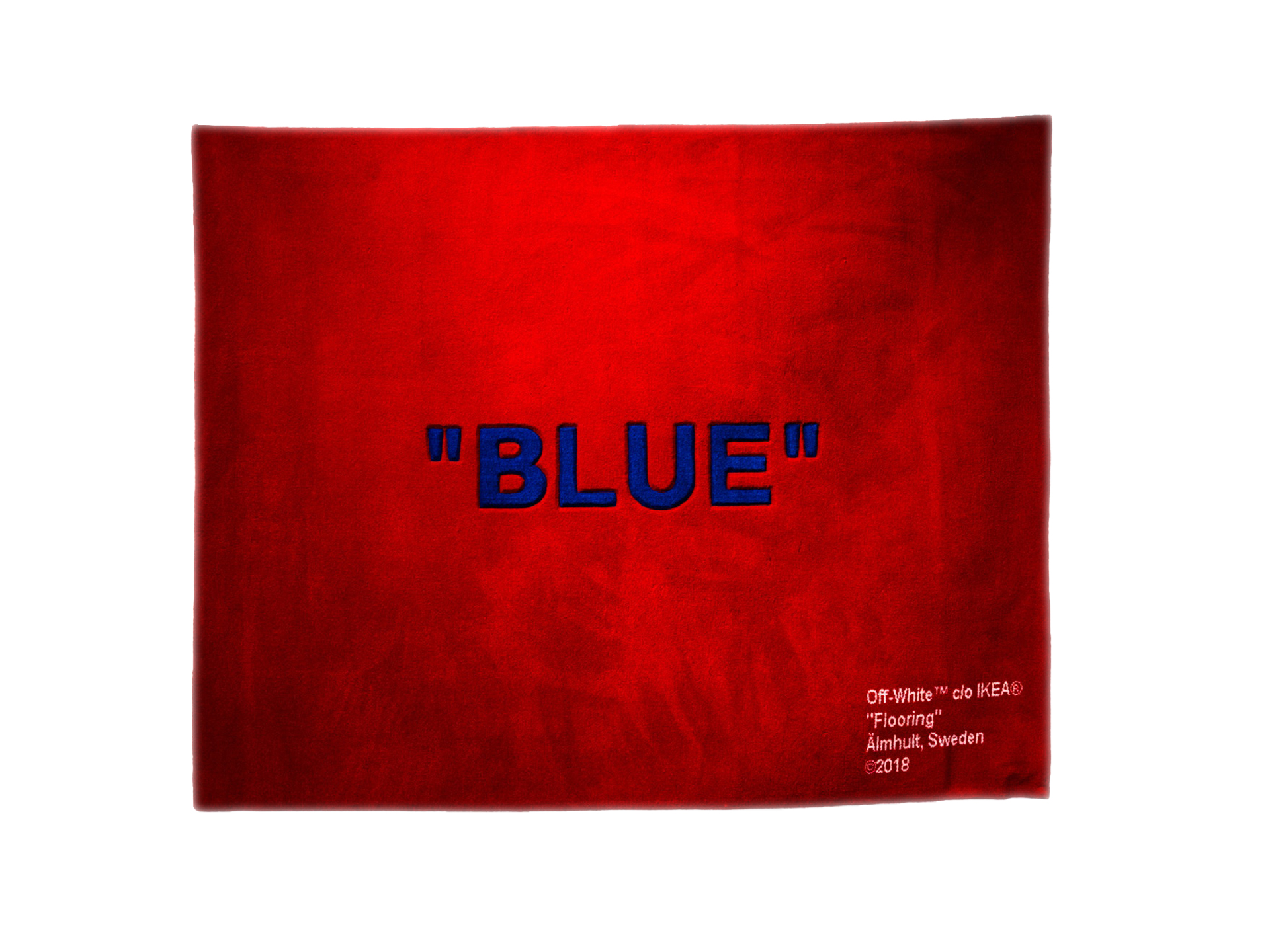 Virgil Abloh x IKEA "BLUE" Rug 250x200 CM Red/Blue Novelship