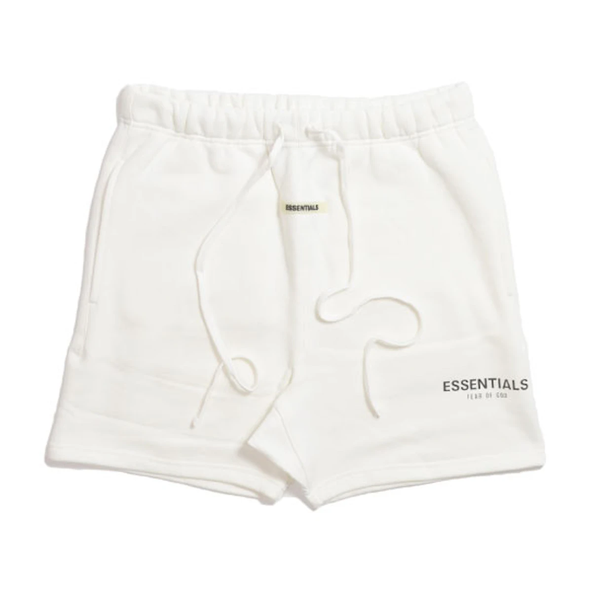 Fear of god fog essentials drawstring shorts white sales