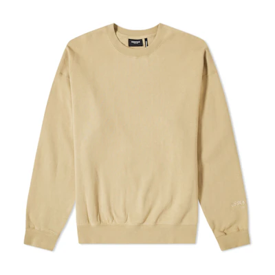 FOG ESSENTIALS Reflective Logo Crewneck Beige