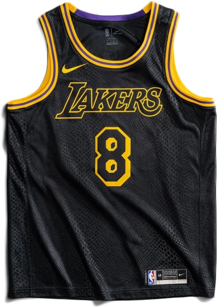 Kobe Bryant Lakers Nike Authentic City Edition Jersey Black Mamba 44 M