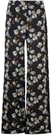 Off-White Floral Print Crepe Pajama Pants Black/Multicolor Off-White Floral Print Crepe Pajama Pants Black/Multicolor