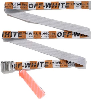 Virgil Abloh MCA Figures of Speech Off‑White Belt White/Orange