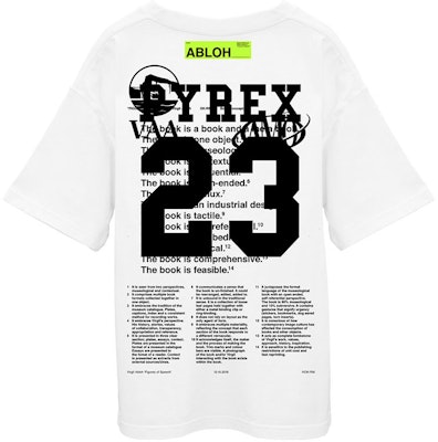 Virgil Abloh Canary Yellow Pyrex T-Shirt White Order Virgil Abloh Canary Yellow Pyrex T-Shirt White