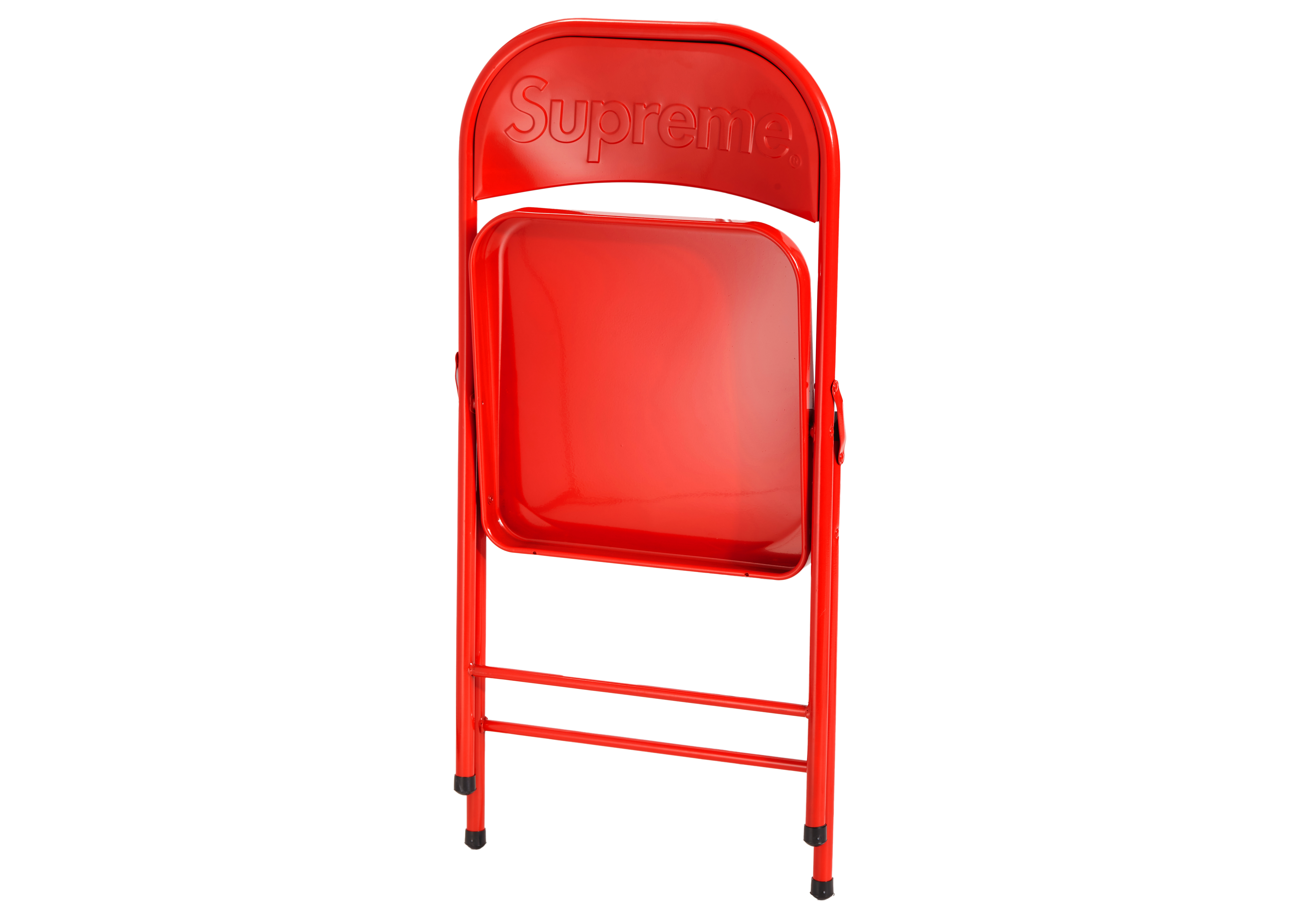 Supreme Metal Folding Chair Red   Novelship