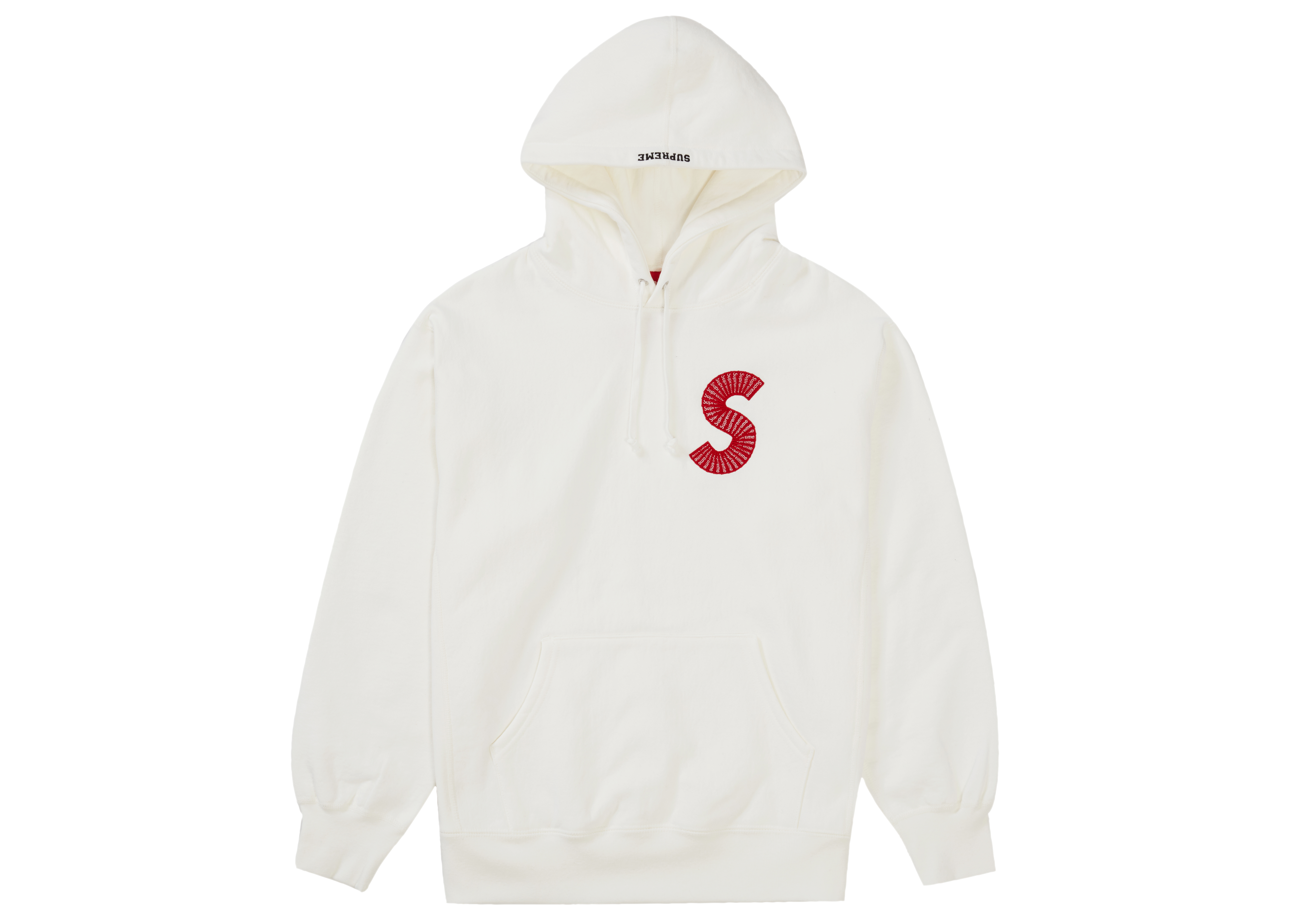 Supreme S Logo Hooded Sweatshirt (FW20) White - Novelship