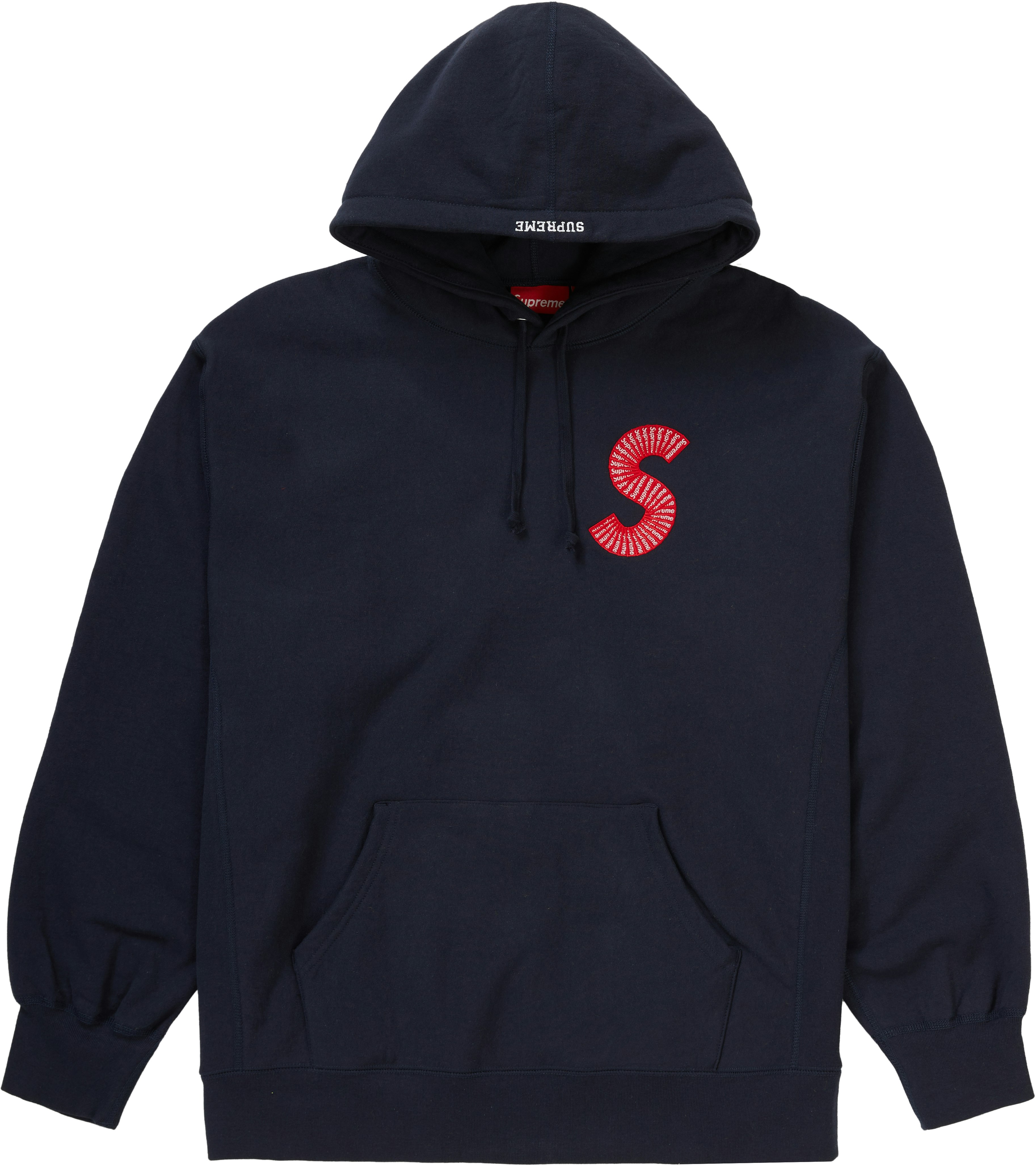 Supreme S Logo Hooded Sweatshirt (FW20) Navy - Novelship