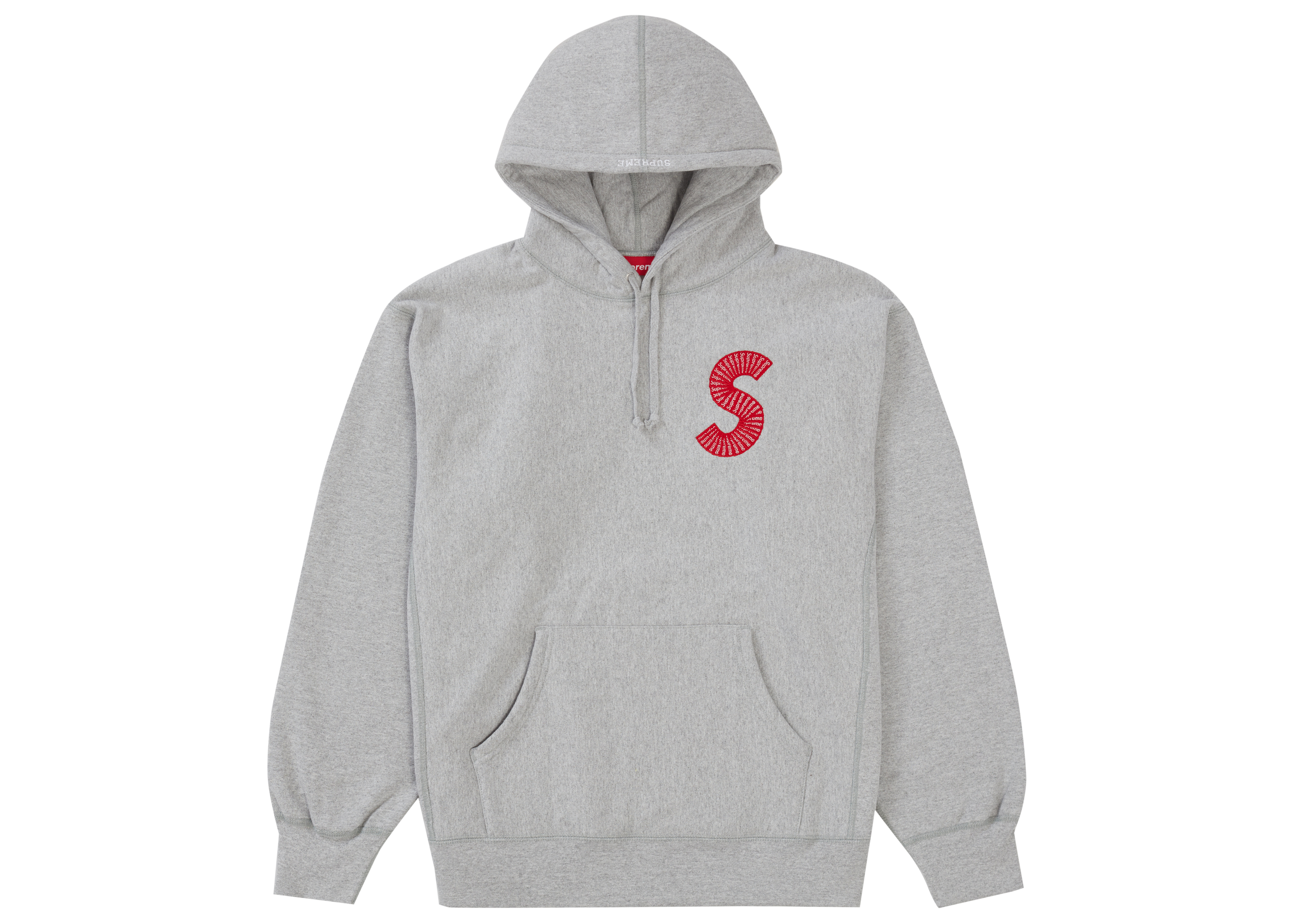 Supreme S Logo Hooded Sweatshirt (FW20) Heather Grey - Novelship