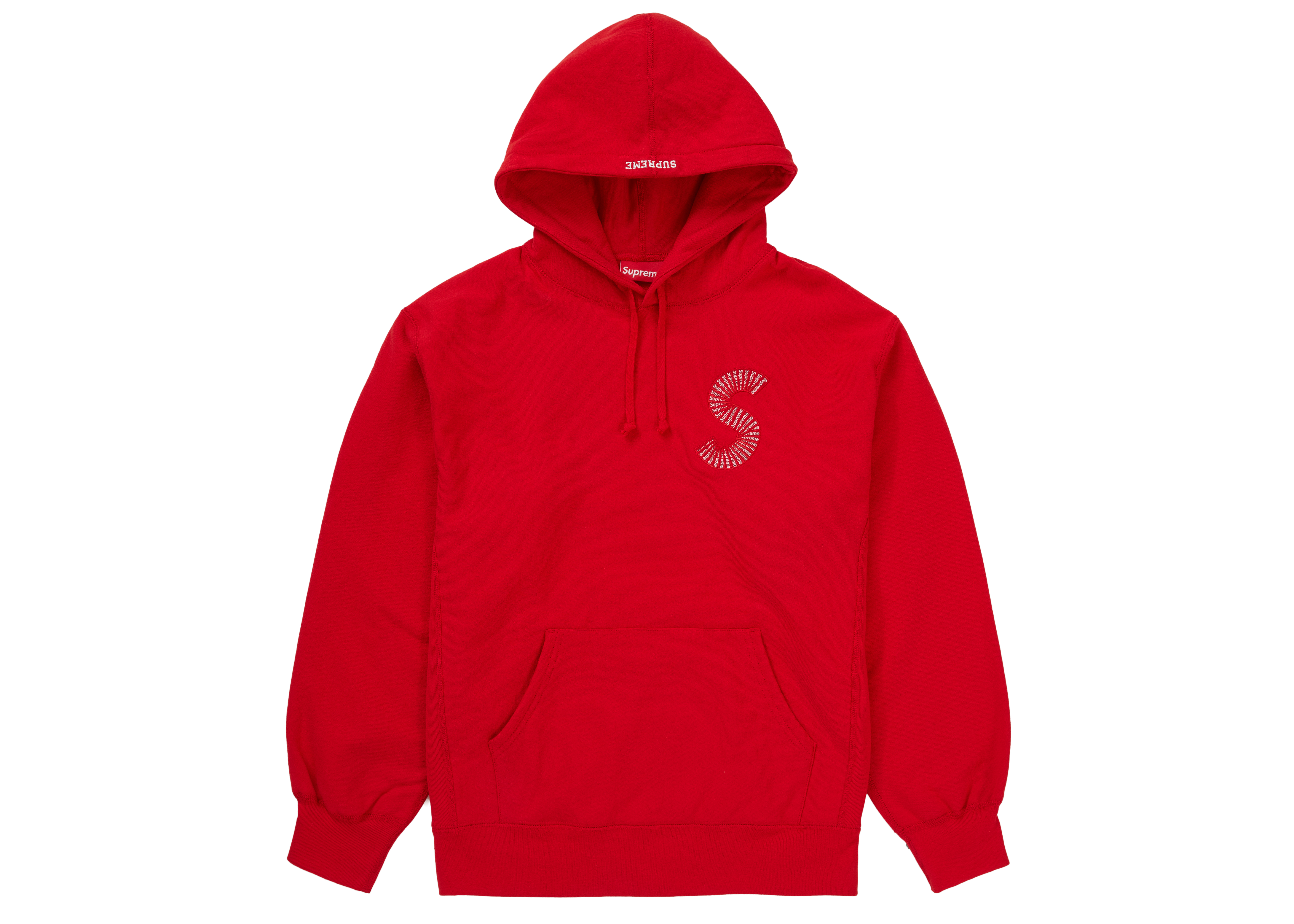 Supreme S Logo Hooded Sweatshirt (FW20) Red - Novelship