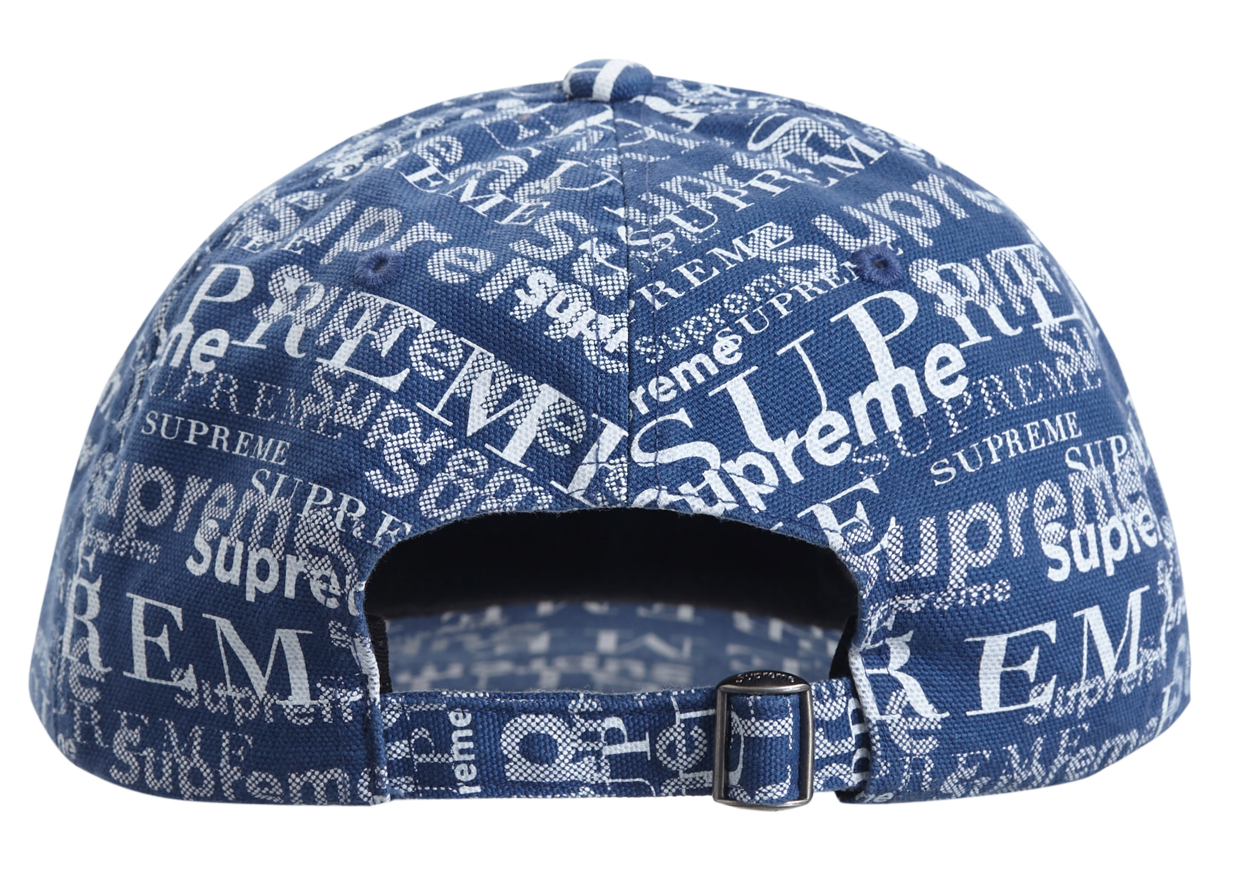 Buy Supreme Logo Pattern 6-Panel Light Navy - Novelship