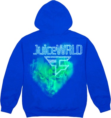 Buy Juice Wrld x Faze Clan Clouds Hoodie Blue Novelship