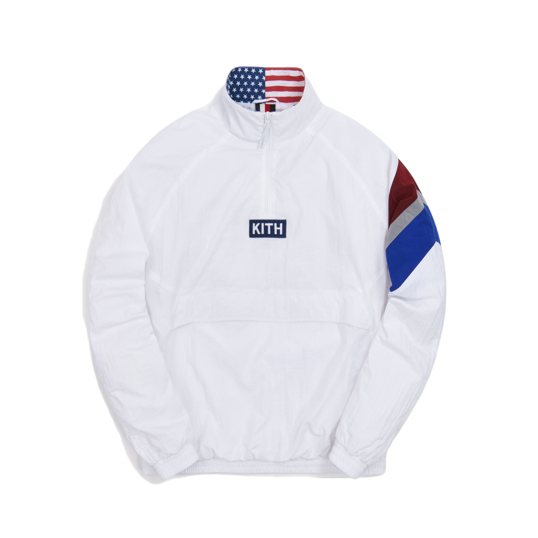 KITH Retro Quarter Zip Track Jacket White - Novelship