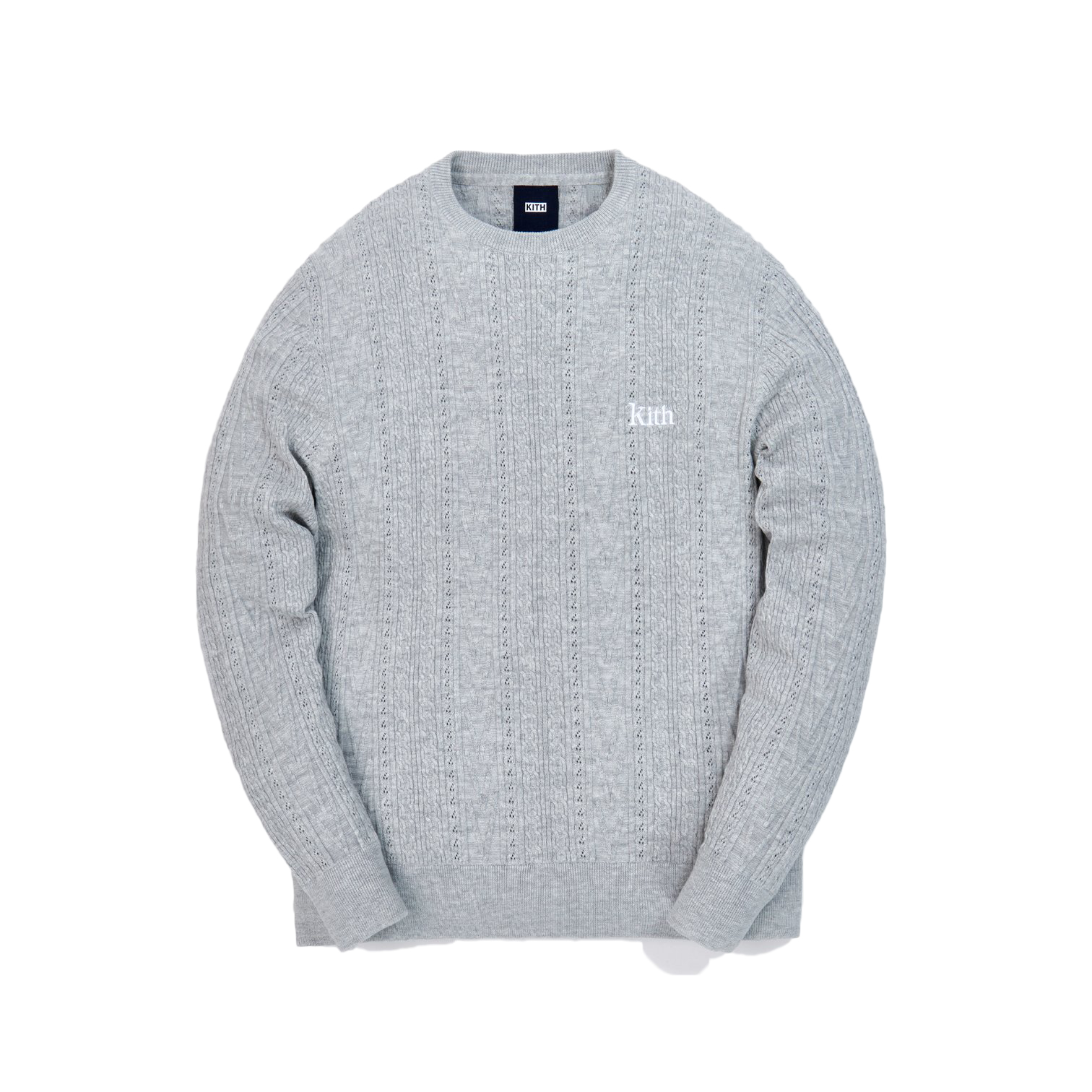 KITH Vintage Tilden Crewneck Sweater Grey - Novelship