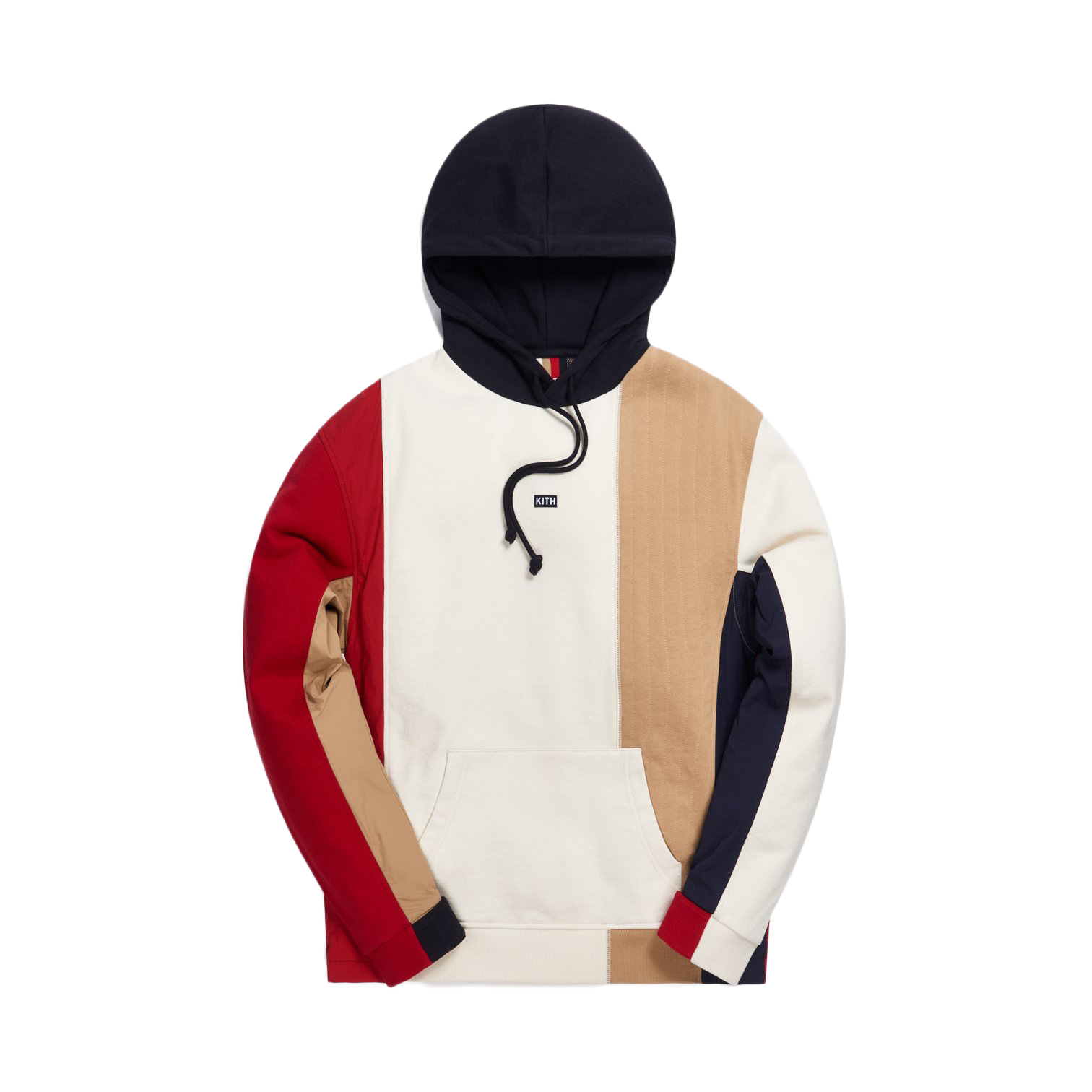 Colorblock sewing outlet patchwork fleece hoodie