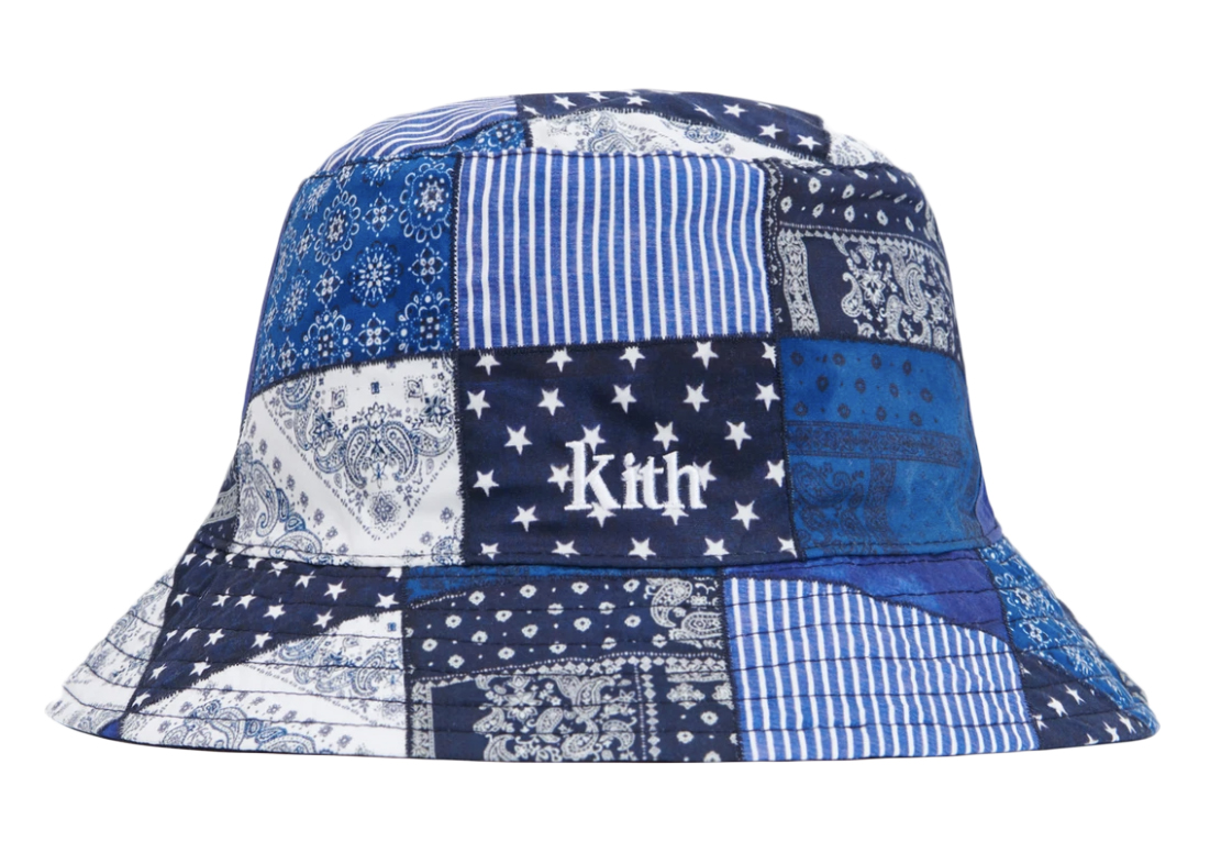 kith deconstructed bandana bucket hat