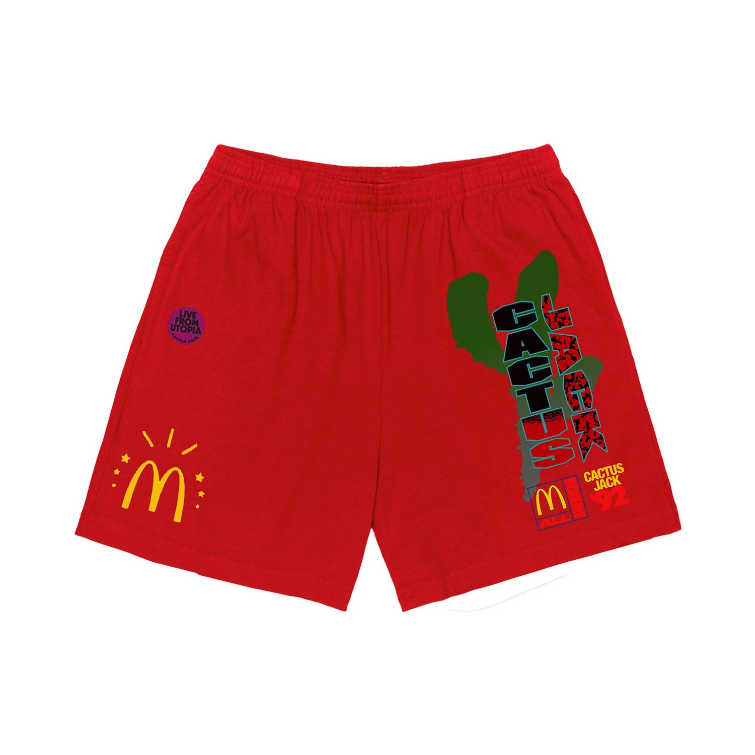 Mcdonald's x Travis Scott All American '92 Shorts Red