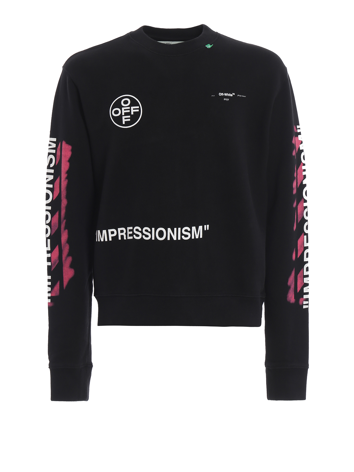 Off‑White Impressionism' Diag Stencil Sweatshirt Black/Pink/White -  Novelship