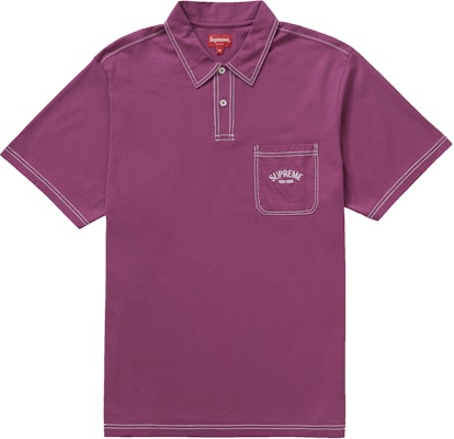 Supreme contrast stitch polo Clearance