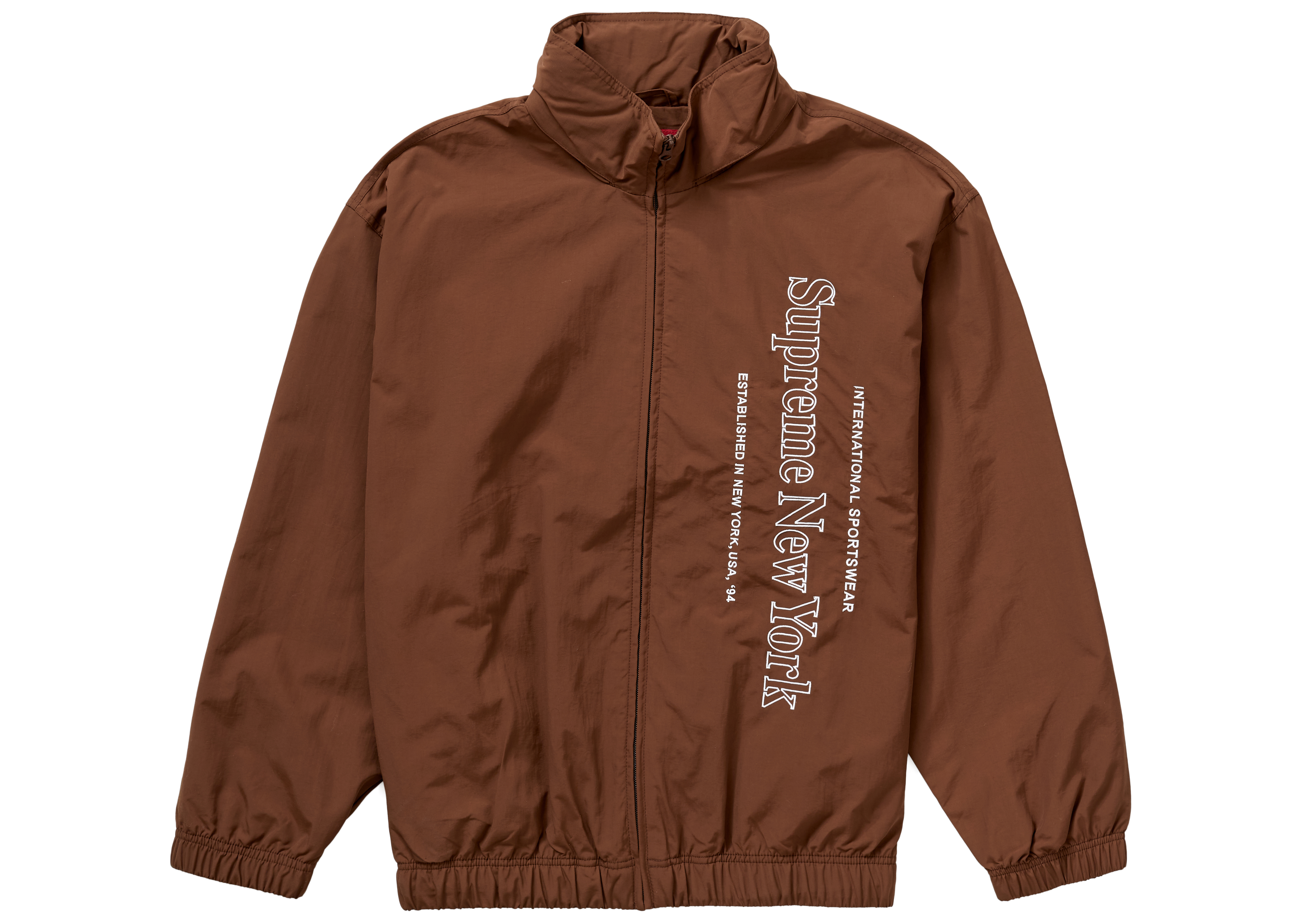 Supreme Side Logo Track Jacket Brown - Novelship