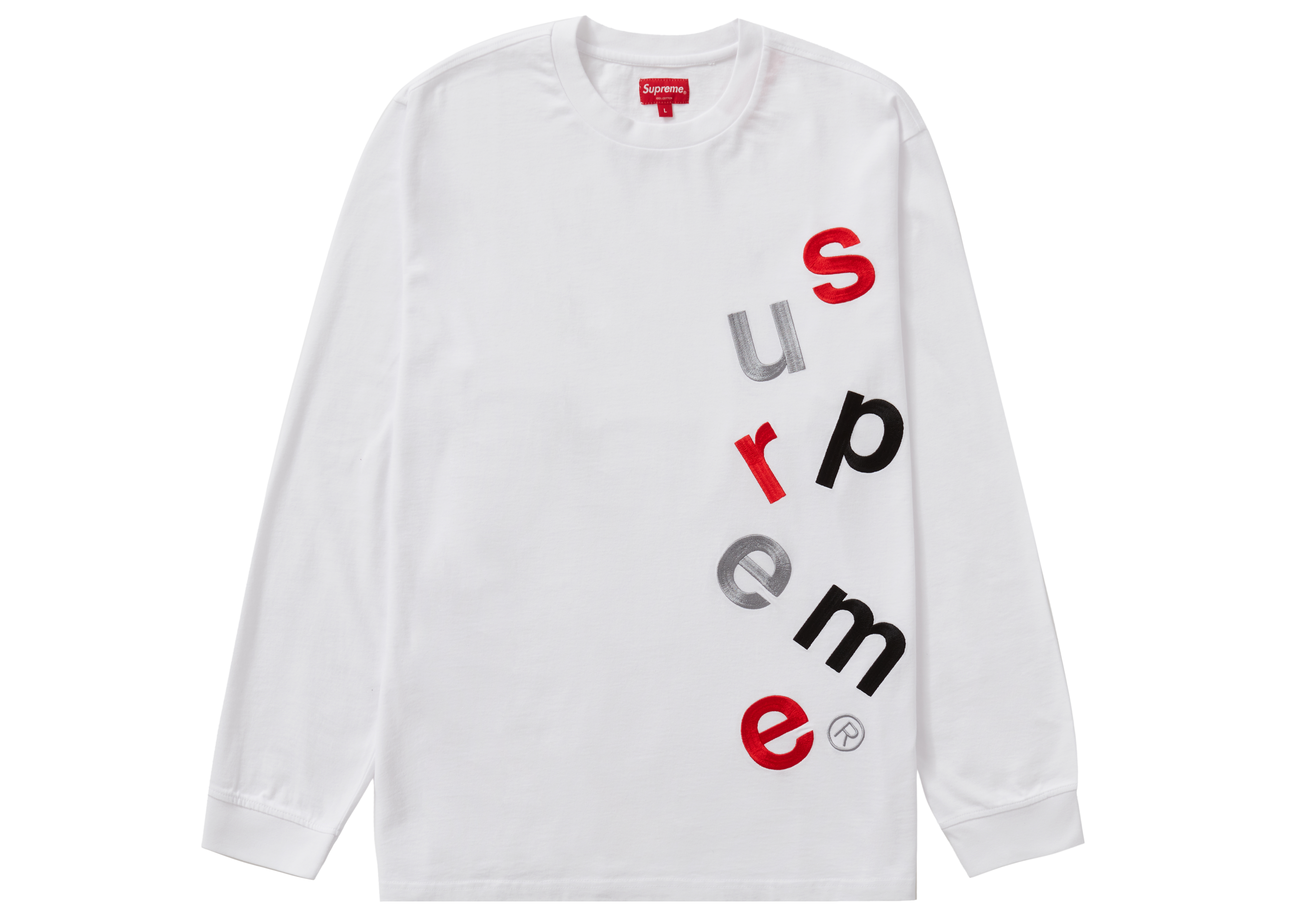 Supreme Scatter Logo L/S Top White - Novelship