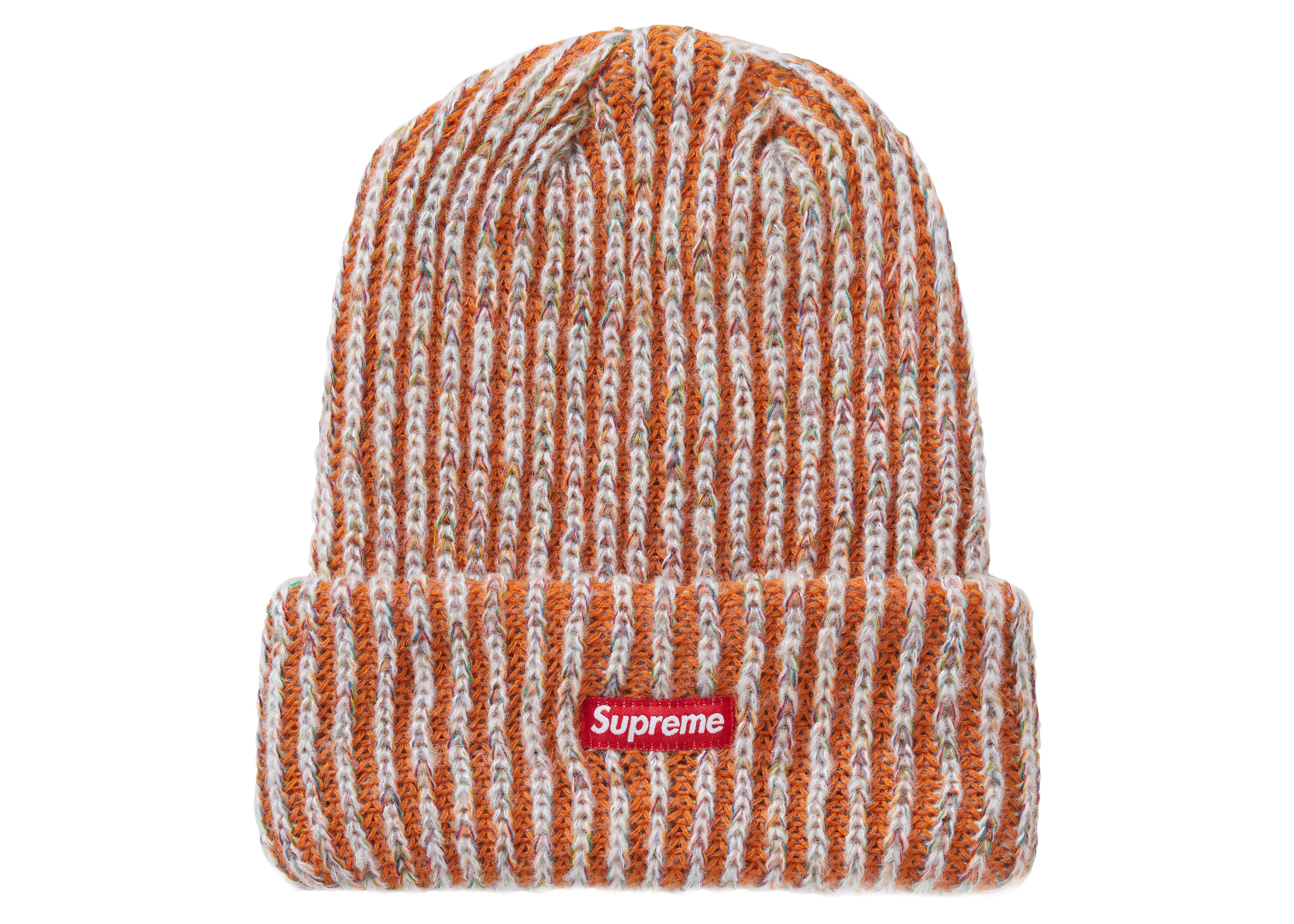 Supreme Rainbow Knit Loose Gauge Beanie Rust - Novelship