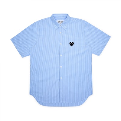 Comme des Garçons Play Blue Stripes Short Sleeve Shirt (Kemaja Lengan Pendek) Buy Comme des Garçons Play Blue Stripes Short Sleeve Shirt (Kemaja Lengan Pendek)