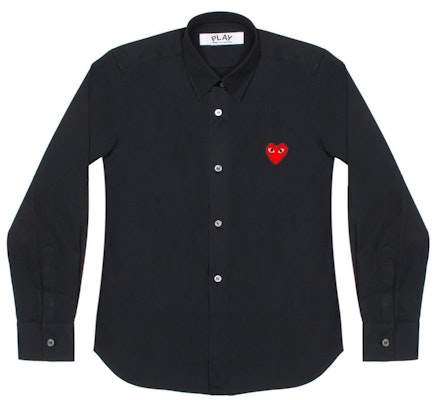 Comme des Garçons Red Emblem Black Shirt Men Buy Comme des Garçons Red Emblem Black Shirt Men