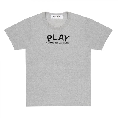 Comme des Garçons "PLAY WORDS" GREY T-SHIRT Women Buy Comme des Garçons "PLAY WORDS" GREY T-SHIRT Women