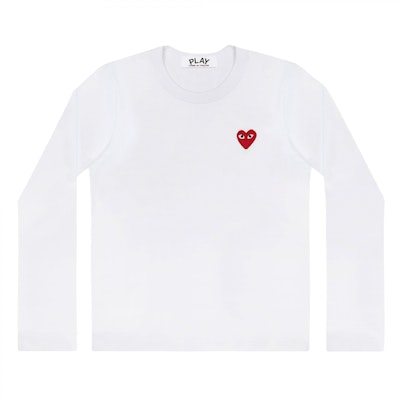 Comme des Garçons Red Emblem White Long Sleeve Men Buy Comme des Garçons Red Emblem White Long Sleeve Men