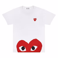 Comme des Garçons "Red Half Heart" White T-shirt Comme des Garçons "Red Half Heart" White T-shirt